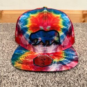 Grassroots California Removable Bear Tech Tie Dye Rainbow Fitted Hat - 7 1/4